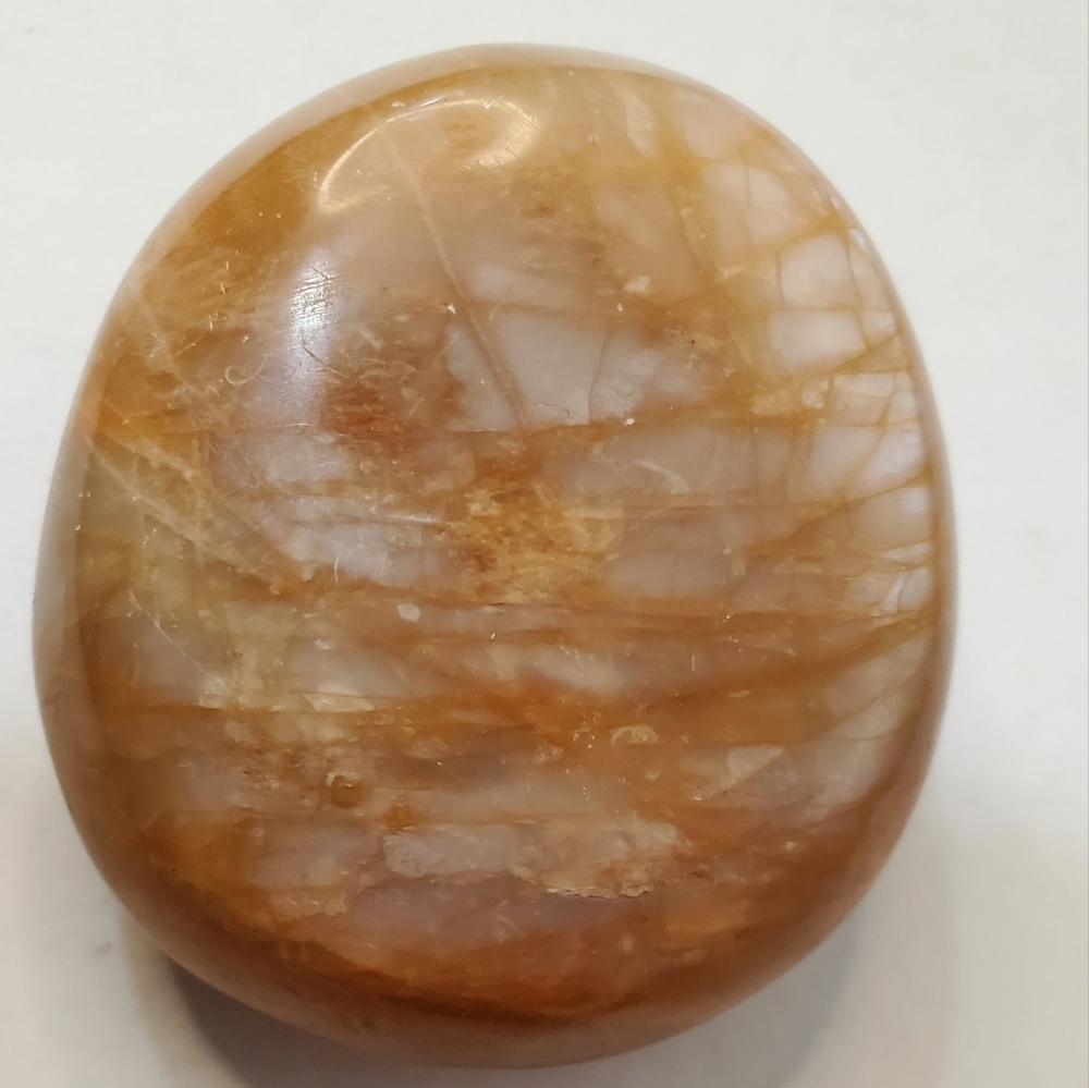 Peach Moonstone Crystal Palmstone 109 grams - Picture 8 of 9